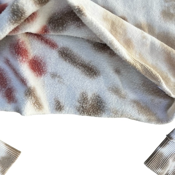 Aeropostale Small Tie Dye Hoodie Cropped Brown Pink - Picture 5 of 9